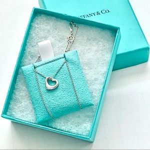 Tiffany & Co Sterling Silver Open Heart Pendant